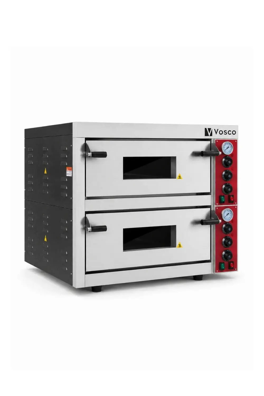 Vosco Çift Katlı Pizza Fırını - 4 Pizza Kapasiteli Profesyonel Taş Tabanlı Pizza Fırını