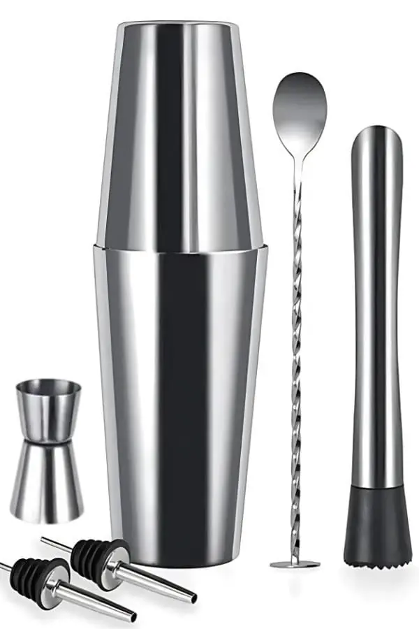 Vosco 6 Parça Avantajlı Kokteyl Set Boston Shaker (750ml)