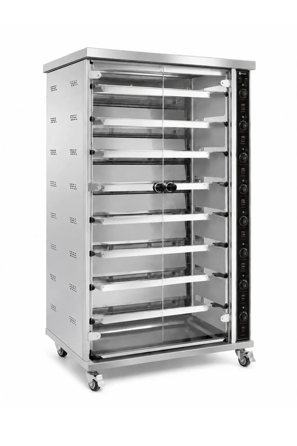VOSCO 8 Şişli Elektrikli Piliç Çevirme Fırını - 40 Tavuk Kapasiteli Profesyonel Rotisserie Fırın