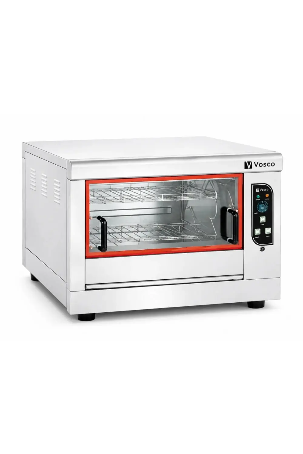 Vosco Elektrikli Piliç Çevirme Fırını - 12-16 Tavuk Kapasiteli Profesyonel Rotisserie Fırın