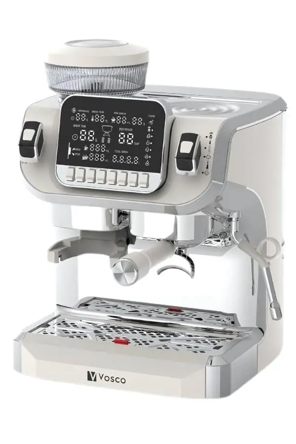 Vosco Tek Kazanlı Öğütücü ve Espresso 2 Lt (Beyaz)