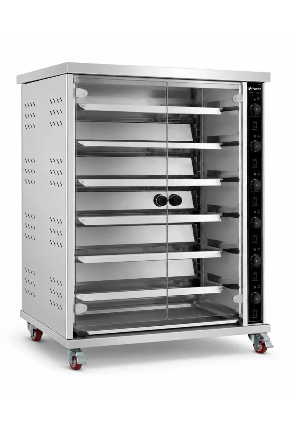 Vosco 6 Şişli Elektrikli Piliç Çevirme Fırını - 30 Tavuk Kapasiteli Profesyonel Rotisserie Fırın
